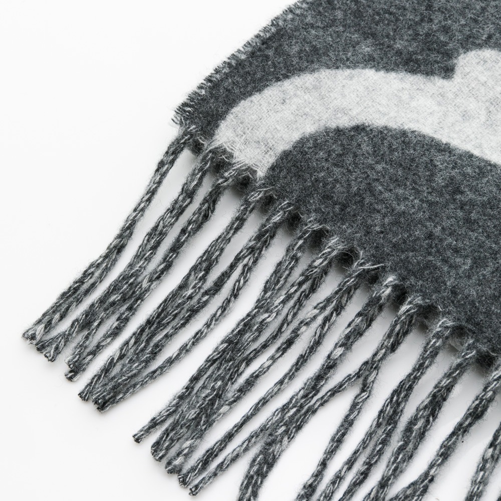 【HERMES 愛馬仕】 HERMES 線條馬圖形圍巾 (深灰)  __DVSHOP 保證正貨 台灣現貨不用等-細節圖4