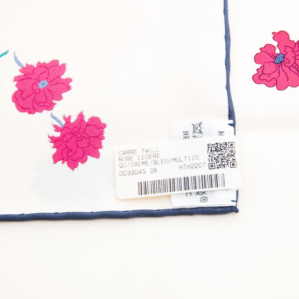 【HERMES 愛馬仕】 HERMES 輕揚花衣方巾 (白)  __DVSHOP 保證正貨 台灣現貨不用等-細節圖6