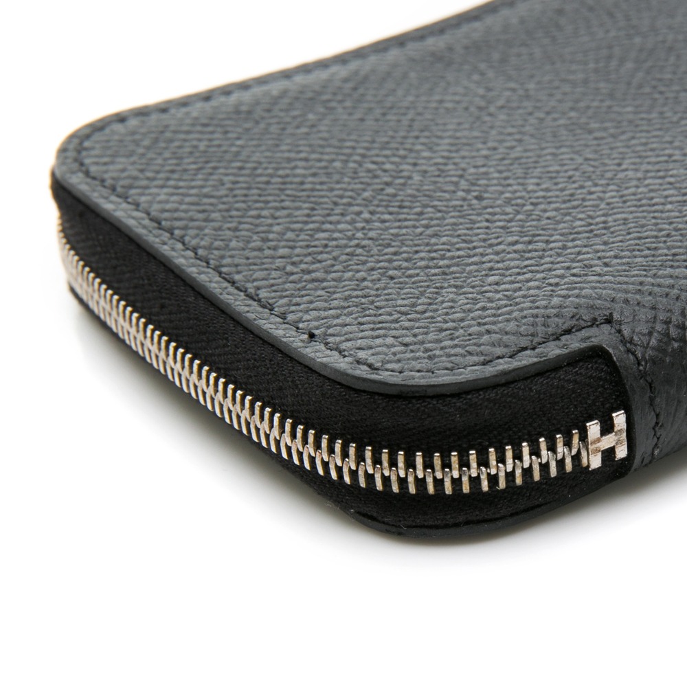 【HERMES 愛馬仕】 HERMES Azap 經典拉鍊短夾 (黑)   __DVSHOP 保證正貨 台灣現貨不用等-細節圖4