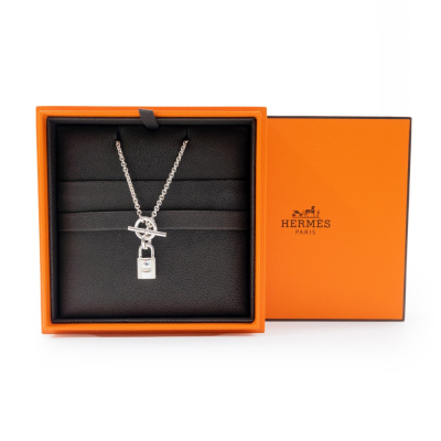 【HERMES 愛馬仕】 HERMES Amulettes系列 Cadenas墜飾 項鍊 __DVSHOP 保證正貨