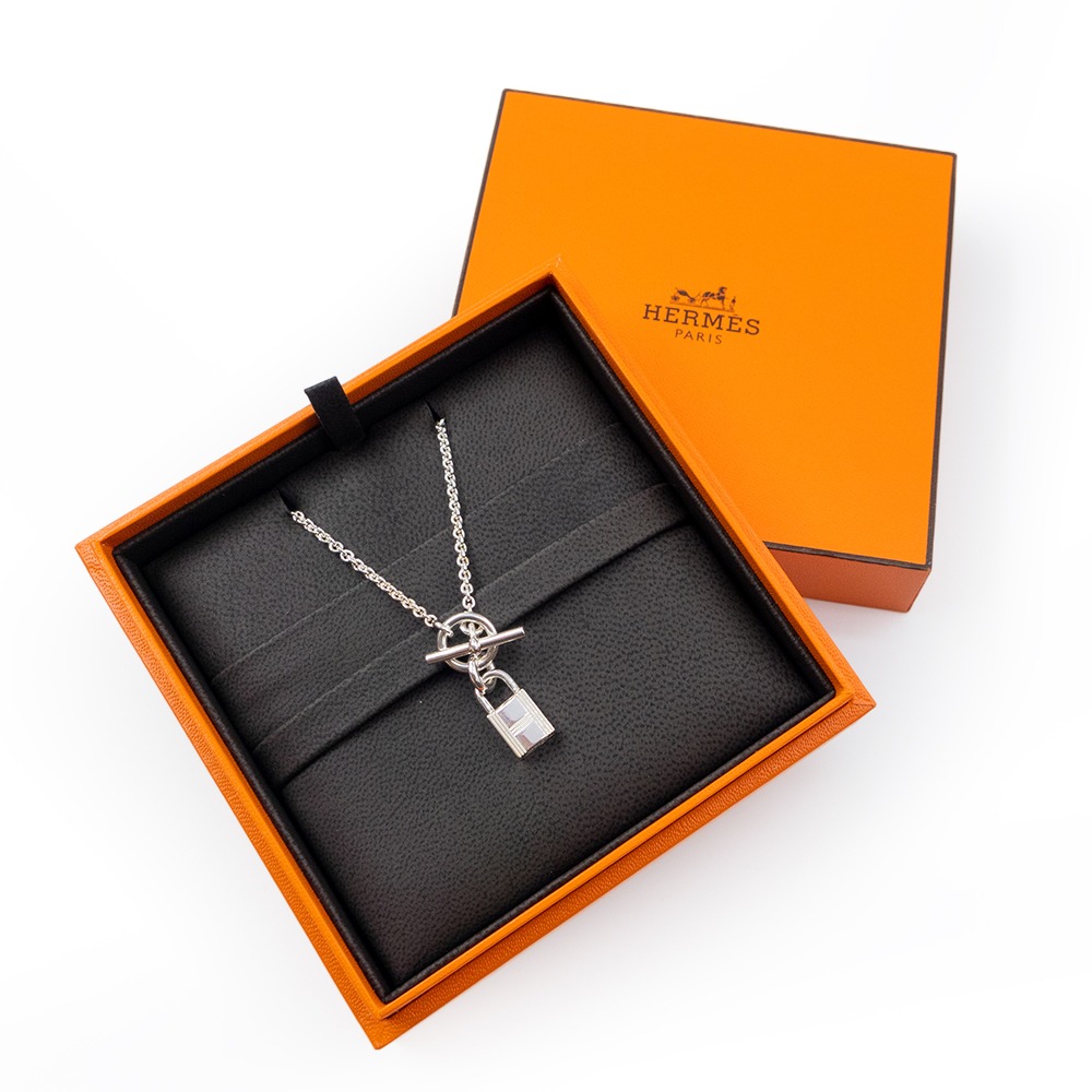 【HERMES 愛馬仕】 HERMES Amulettes系列 Cadenas墜飾 項鍊  __DVSHOP 保證正貨-細節圖2