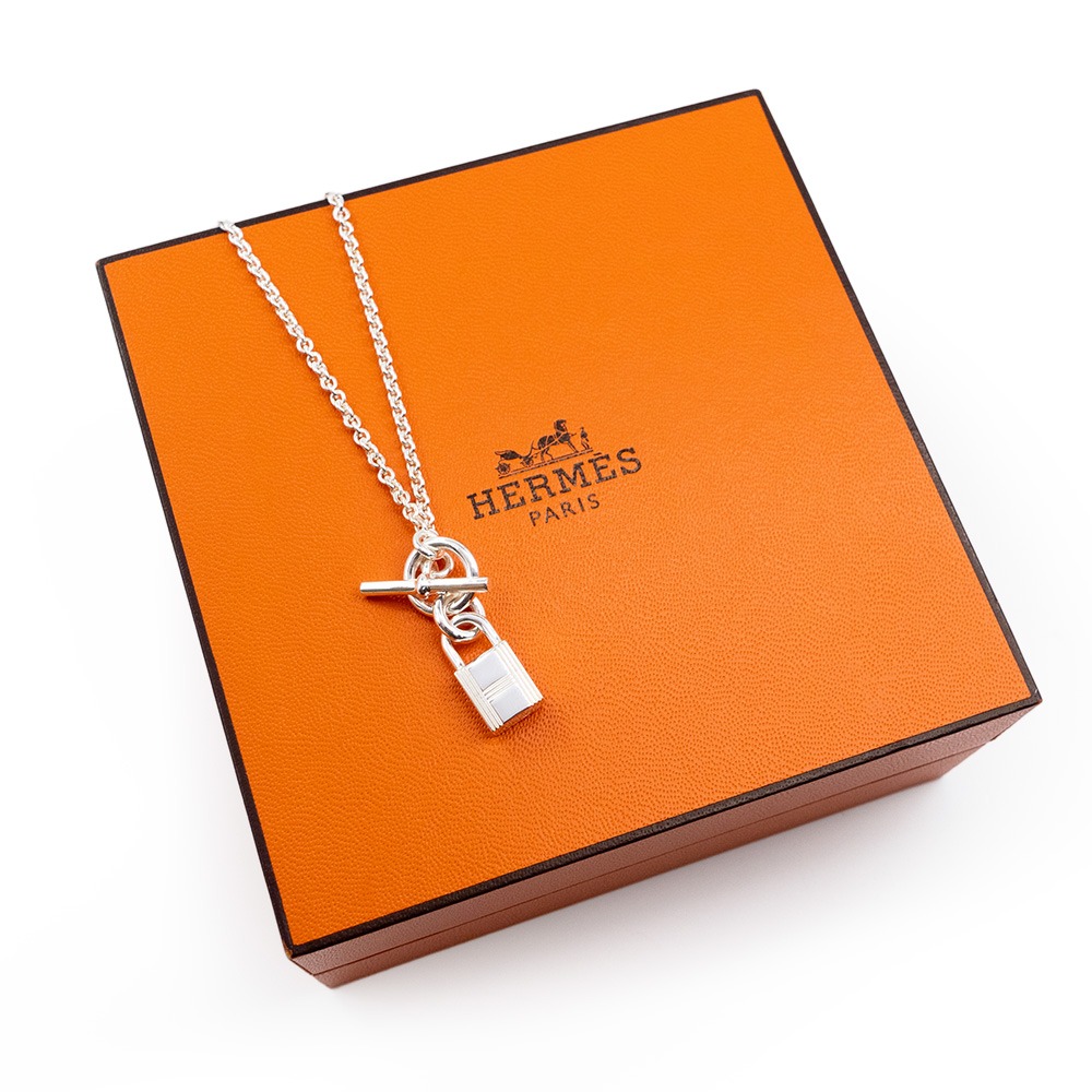【HERMES 愛馬仕】 HERMES Amulettes系列 Cadenas墜飾 項鍊  __DVSHOP 保證正貨-細節圖3