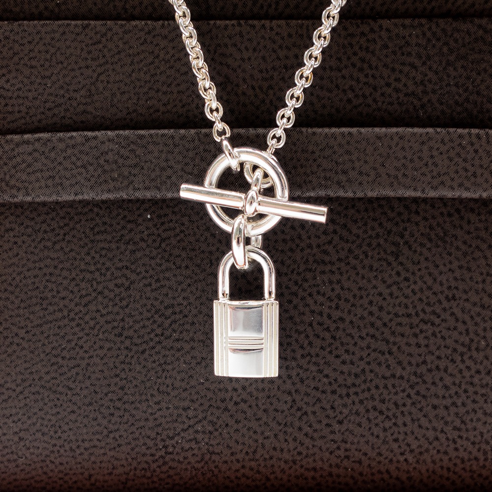 【HERMES 愛馬仕】 HERMES Amulettes系列 Cadenas墜飾 項鍊  __DVSHOP 保證正貨-細節圖4