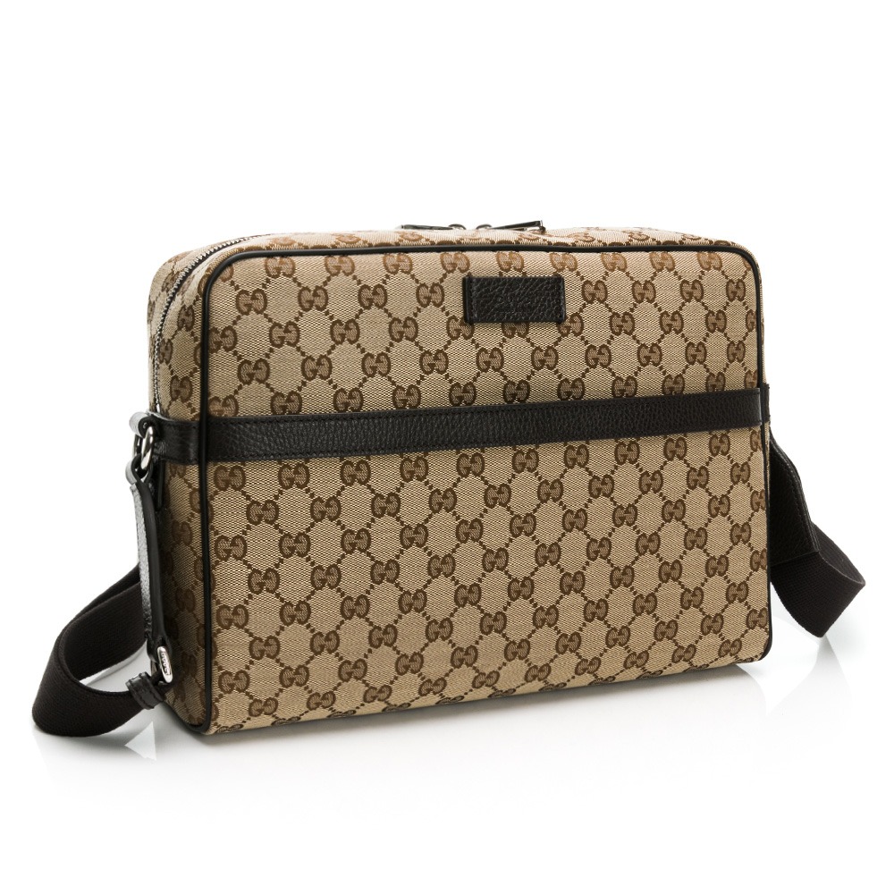 【GUCCI 古馳】 GUCCI 老花 拉鍊大方包斜背包  __DVSHOP 保證正貨 台灣現貨不用等-細節圖2