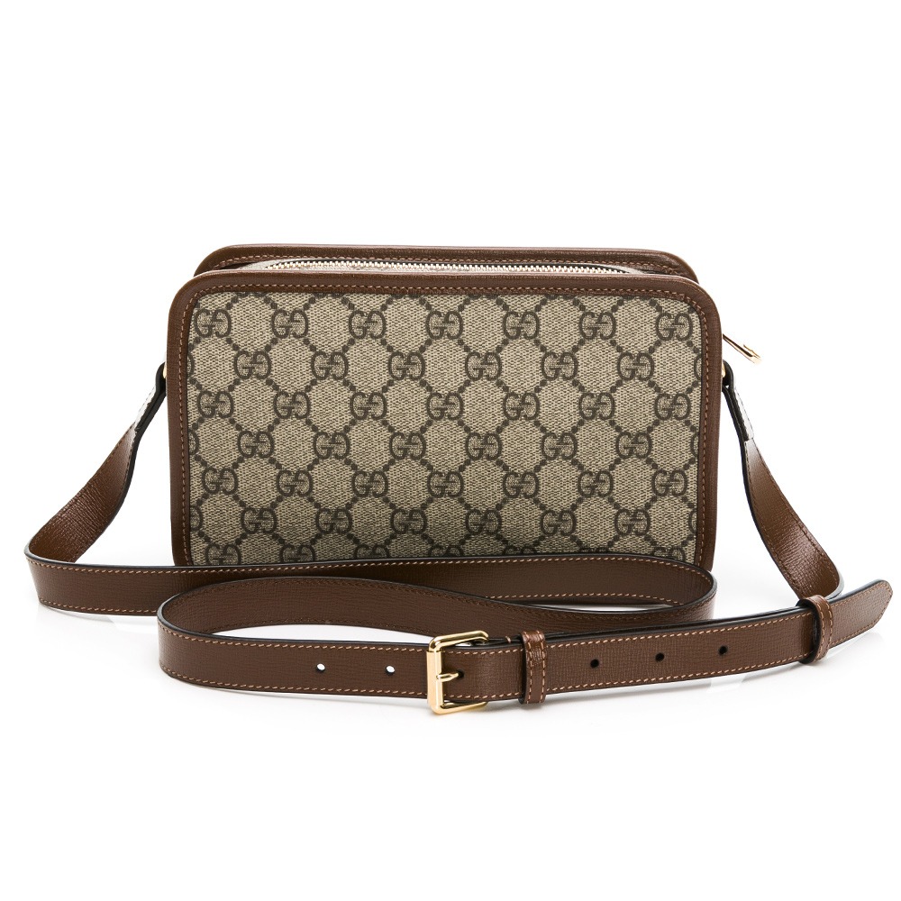 【GUCCI 古馳】 GUCCI 老花咖邊斜背方包  __DVSHOP 保證正貨 台灣現貨不用等-細節圖3