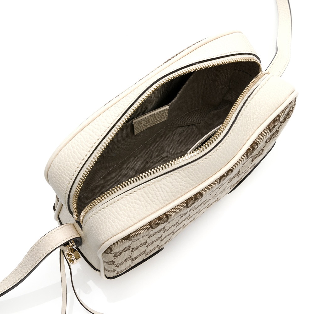 【GUCCI 古馳】 GUCCI 老花相機包 (白)  __DVSHOP 保證正貨 台灣現貨不用等-細節圖4