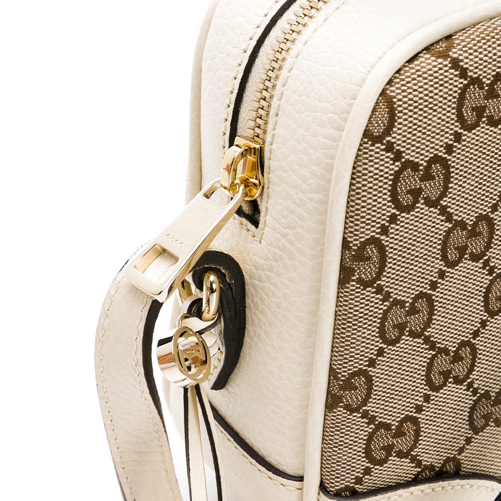 【GUCCI 古馳】 GUCCI 老花相機包 (白)  __DVSHOP 保證正貨 台灣現貨不用等-細節圖5