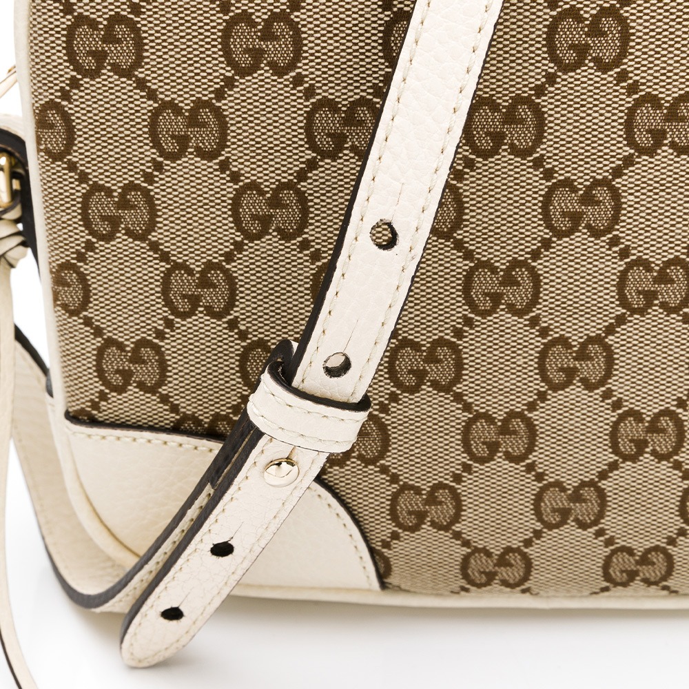 【GUCCI 古馳】 GUCCI 老花相機包 (白)  __DVSHOP 保證正貨 台灣現貨不用等-細節圖6