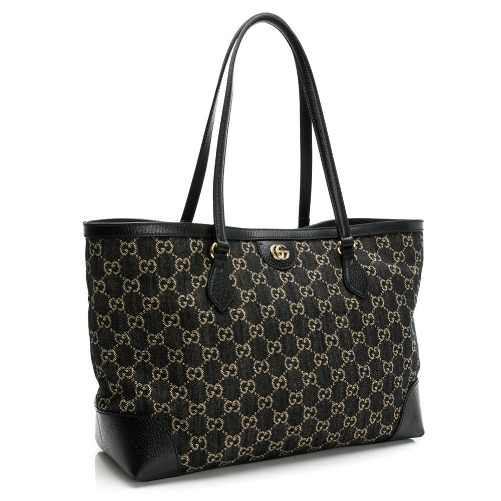 【GUCCI 古馳】 GUCCI 老花黑托特包  __DVSHOP 保證正貨 台灣現貨不用等-細節圖2