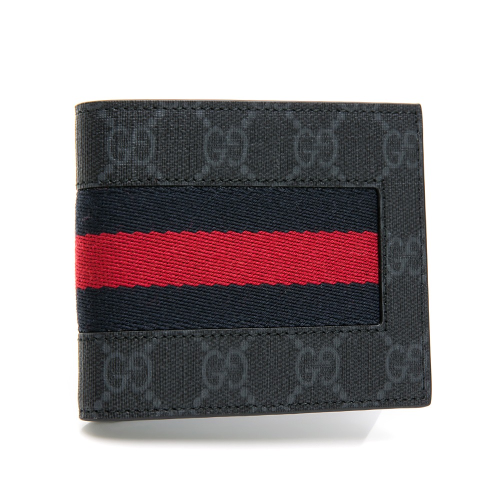 【GUCCI 古馳】 GUCCI 老花織帶對開短夾  __DVSHOP 保證正貨 台灣現貨不用等-細節圖2