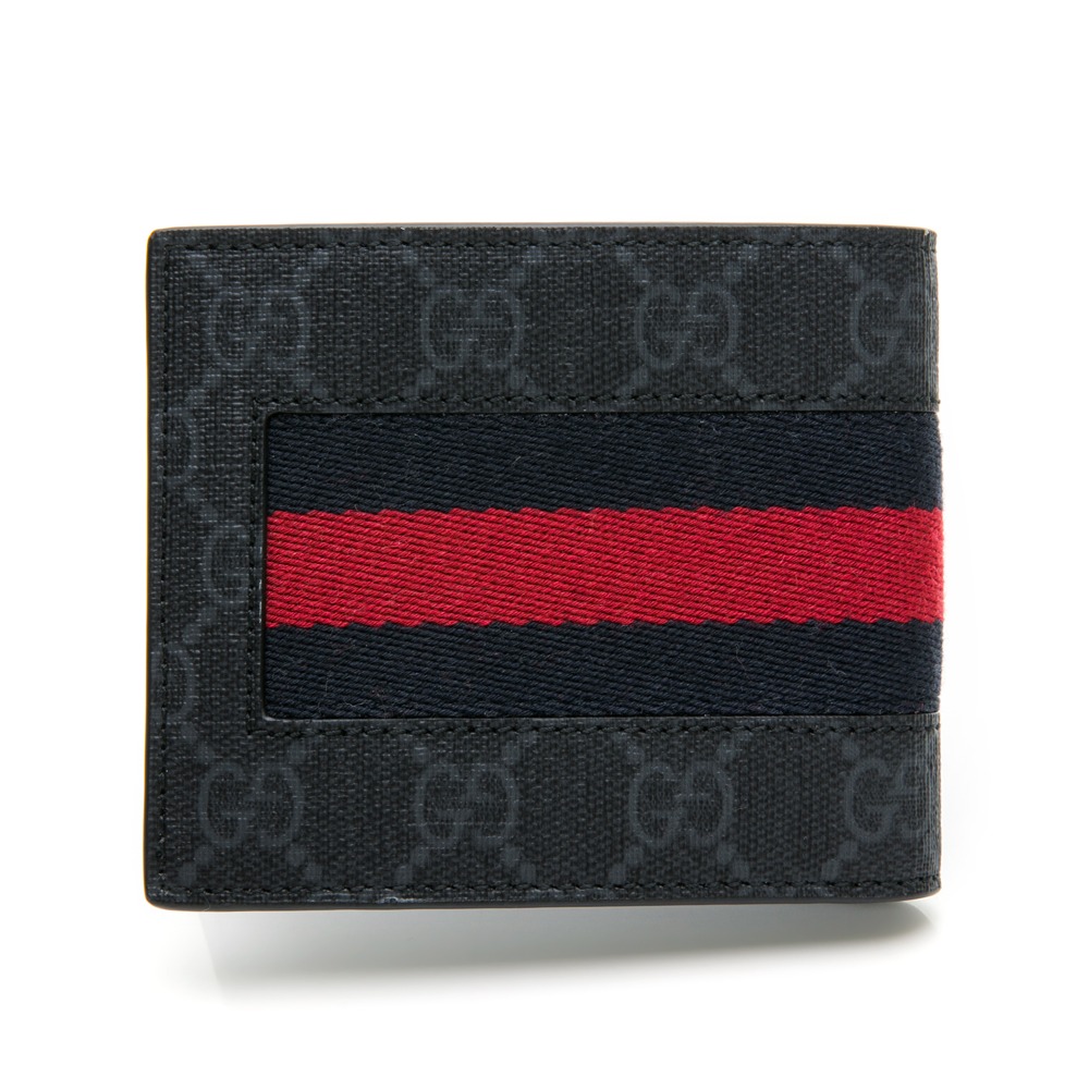 【GUCCI 古馳】 GUCCI 老花織帶對開短夾  __DVSHOP 保證正貨 台灣現貨不用等-細節圖3