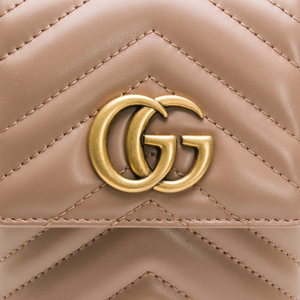 【GUCCI 古馳】 GUCCI 馬夢皮革手機包 (裸粉)  __DVSHOP 保證正貨 台灣現貨不用等-細節圖5