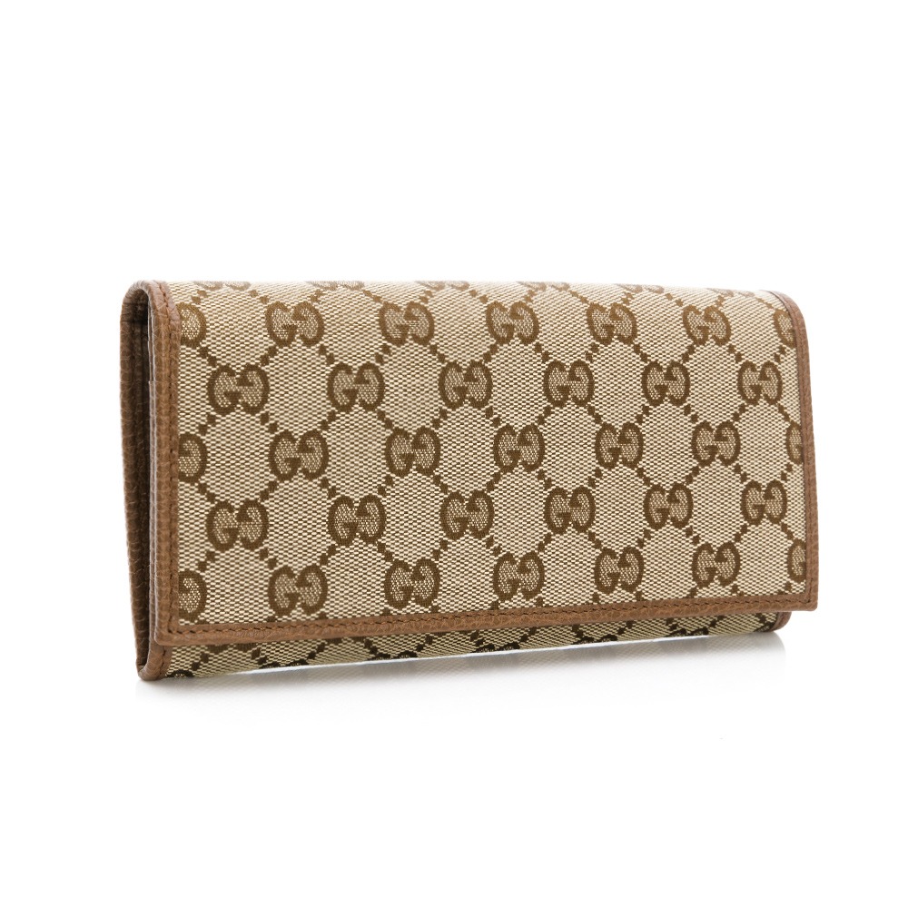 【GUCCI 古馳】 GUCCI 淺花翻釦長夾 (咖)  __DVSHOP 保證正貨 台灣現貨不用等-細節圖2