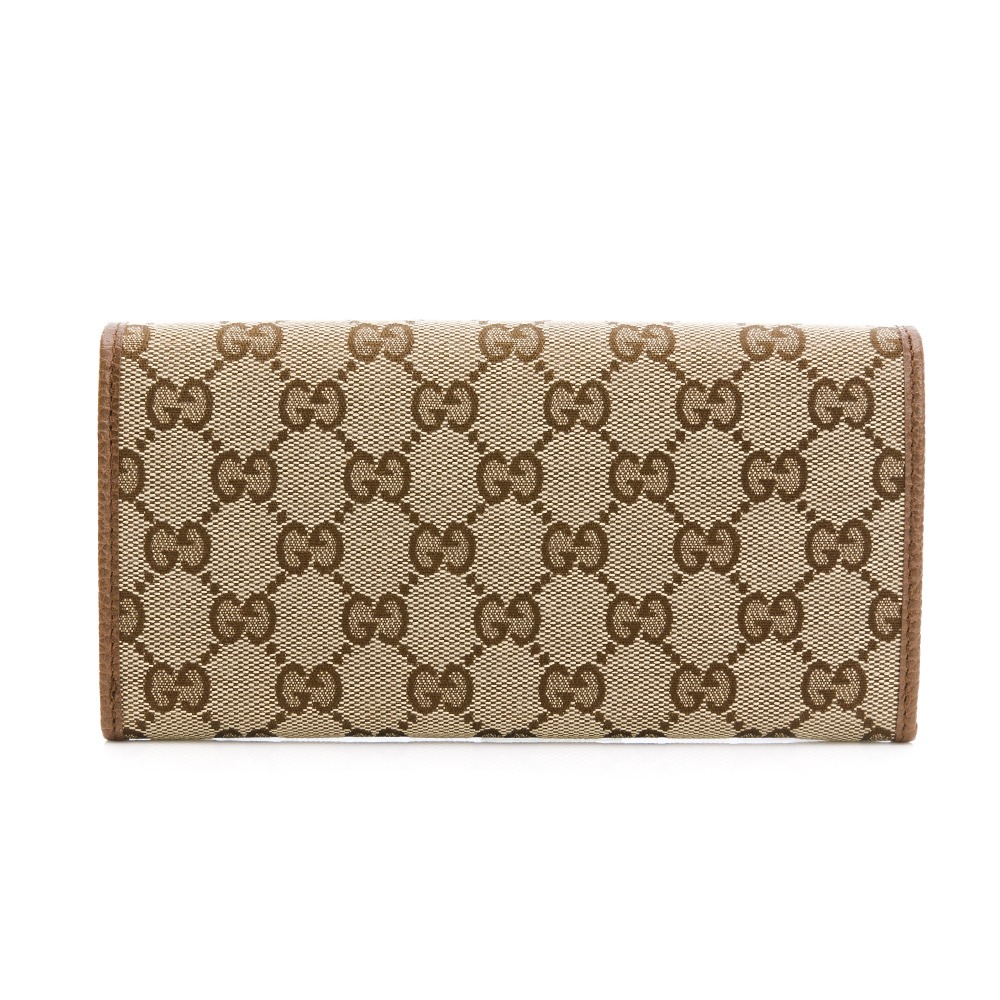 【GUCCI 古馳】 GUCCI 淺花翻釦長夾 (咖)  __DVSHOP 保證正貨 台灣現貨不用等-細節圖3