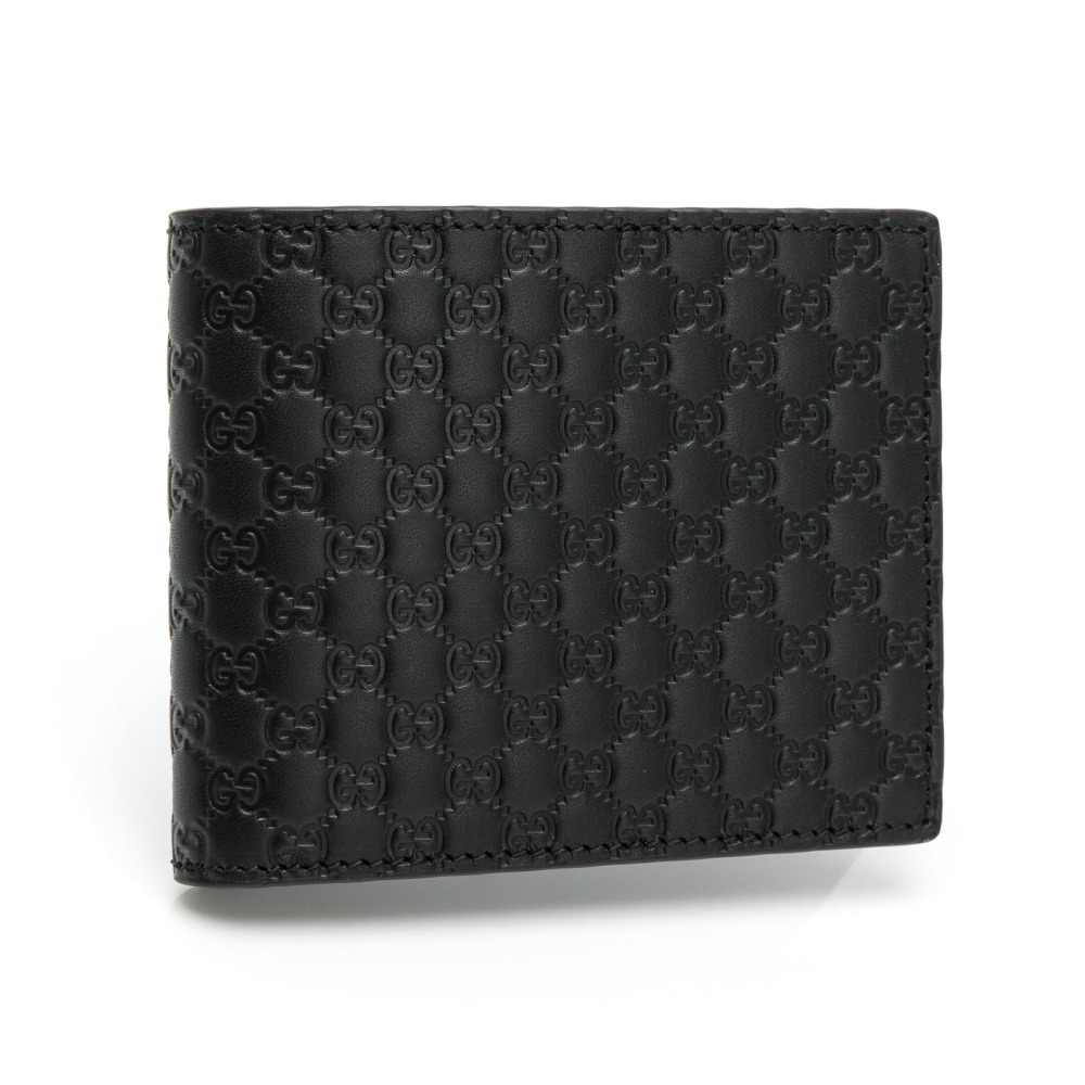 【GUCCI 古馳】 GUCCI 對開短夾 黑壓紋 無LOGO  __DVSHOP 保證正貨 台灣現貨不用等-細節圖2