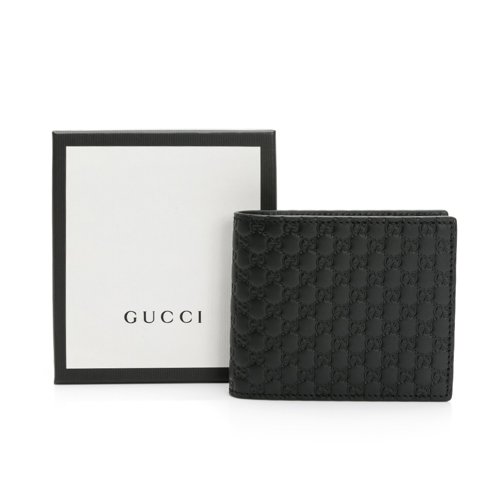 【GUCCI 古馳】 GUCCI 對開短夾 黑壓紋 無LOGO  __DVSHOP 保證正貨 台灣現貨不用等-細節圖5