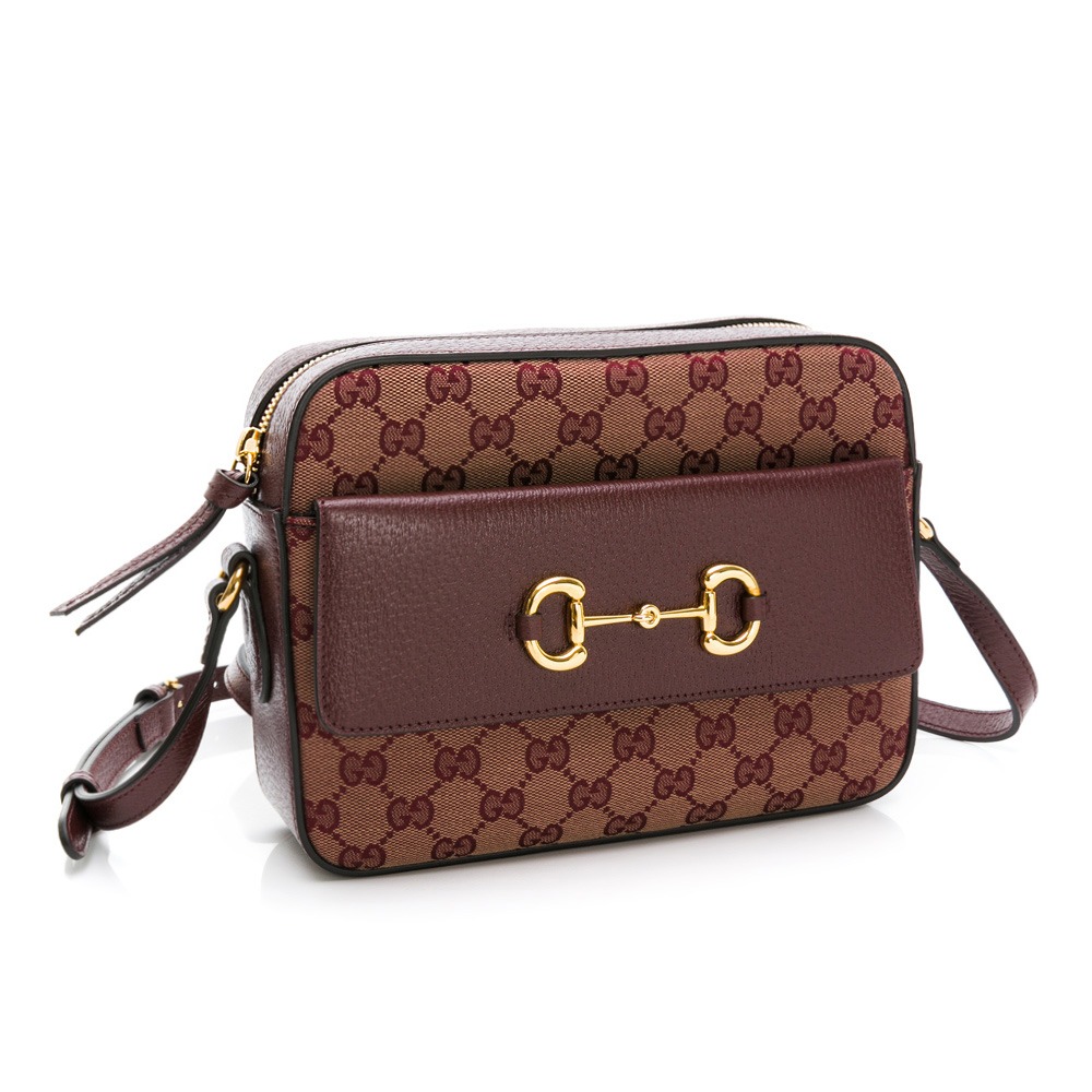 【GUCCI 古馳】 GUCCI Horsebit 1955系列小號肩背包 (紅老花)  __DVSHOP 保證正貨-細節圖2