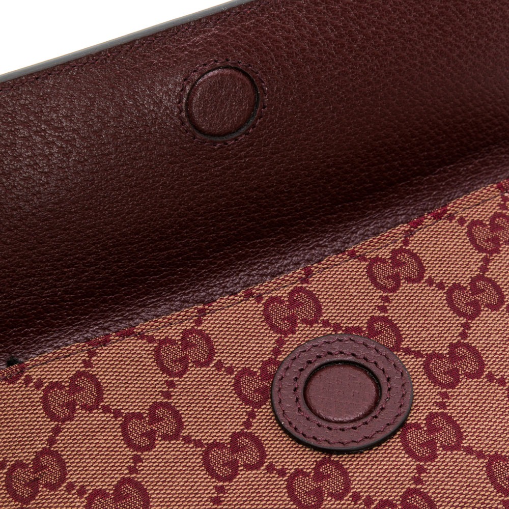 【GUCCI 古馳】 GUCCI Horsebit 1955系列小號肩背包 (紅老花)  __DVSHOP 保證正貨-細節圖5