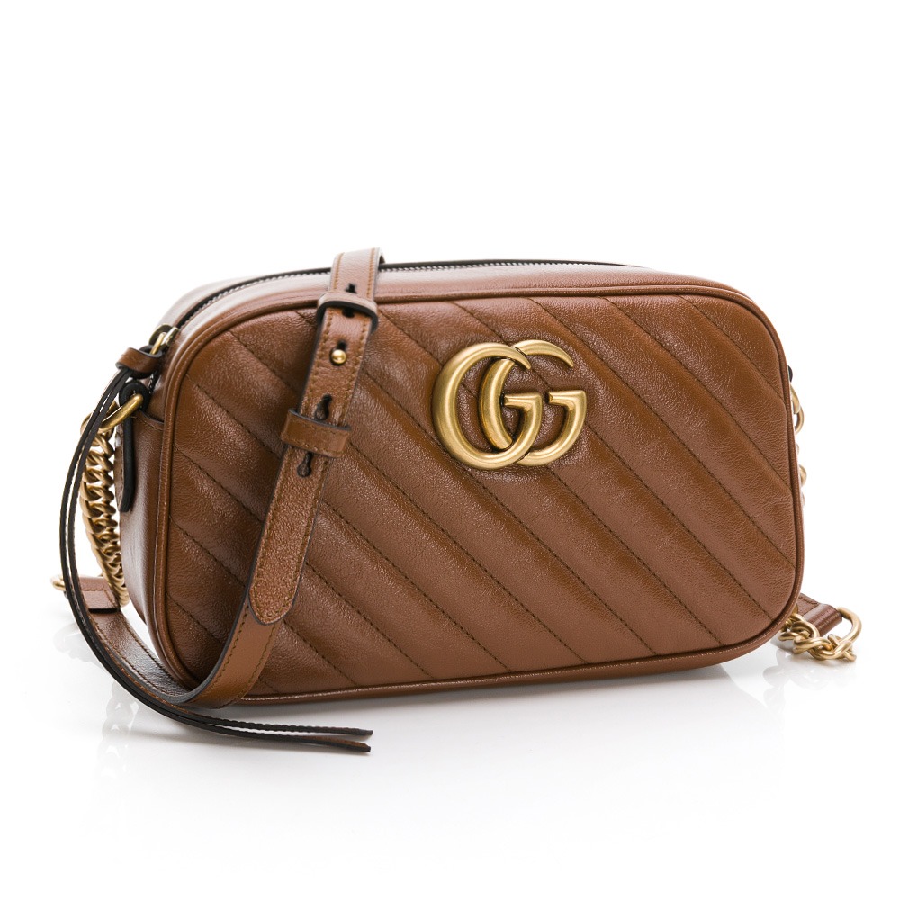 【GUCCI 古馳】 GUCCI MARMONT 斜紋相機包 [咖]  __DVSHOP 保證正貨 台灣現貨不用等-細節圖2