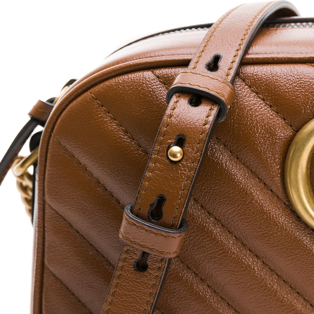 【GUCCI 古馳】 GUCCI MARMONT 斜紋相機包 [咖]  __DVSHOP 保證正貨 台灣現貨不用等-細節圖6