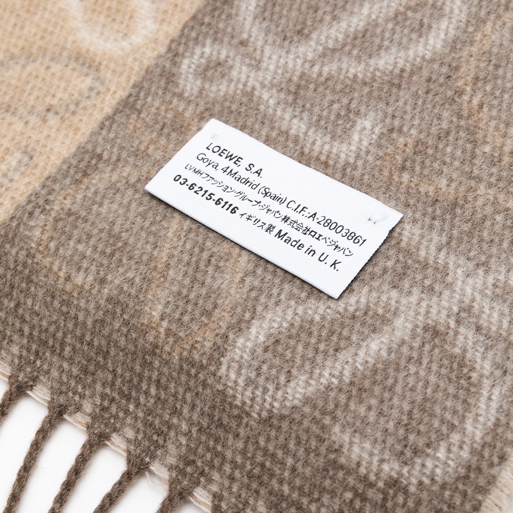 【LOEWE 羅威】 LOEWE 方格LOGO圍巾   __DVSHOP 保證正貨 台灣現貨不用等-細節圖10