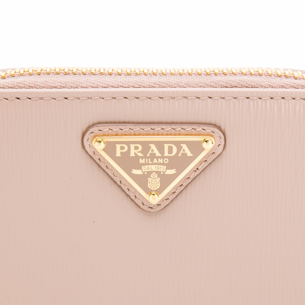 【PRADA 普拉達】 PRADA 金三角 水波紋 ㄇ拉雙層零錢包  __DVSHOP 保證正貨 台灣現貨不用等-細節圖5