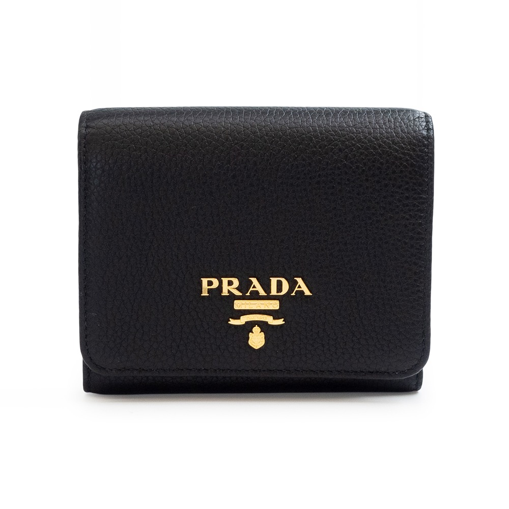 【PRADA 普拉達】 PRADA 扣式三折短夾  __DVSHOP 保證正貨 台灣現貨不用等-細節圖6