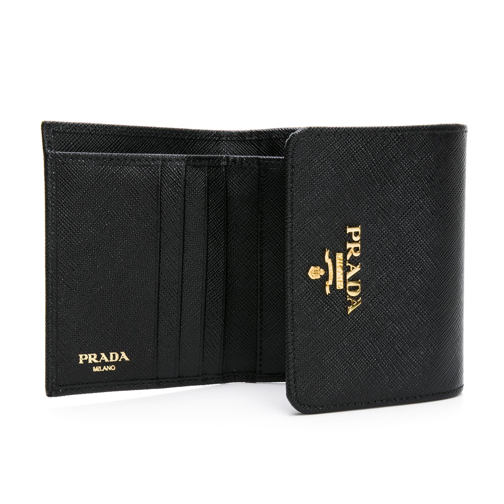 【PRADA 普拉達】 PRADA 扣式三折短夾  __DVSHOP 保證正貨 台灣現貨不用等-細節圖9