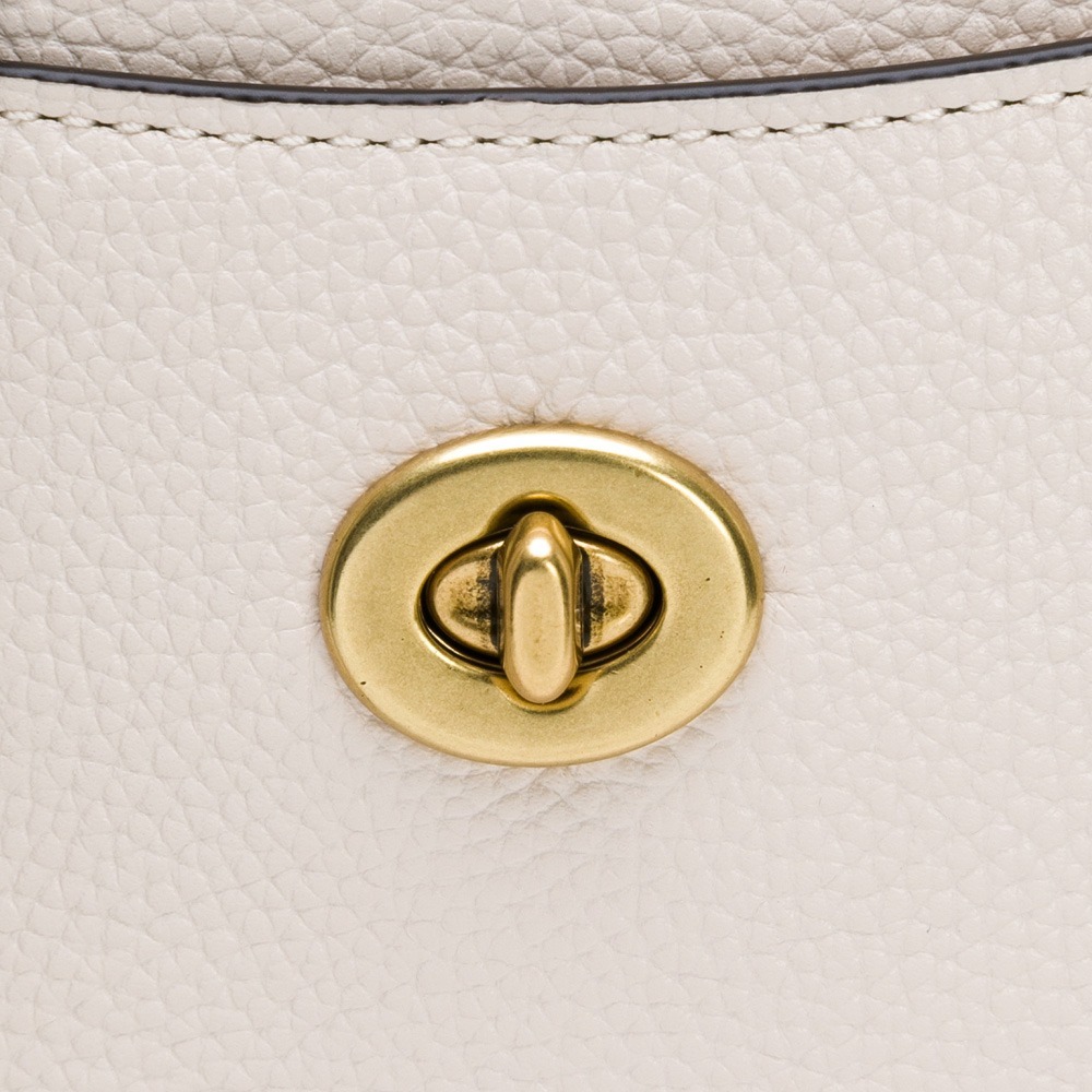 【COACH 蔻馳】 COACH  Polished Pebble Leather Chaise Crossbody-細節圖5