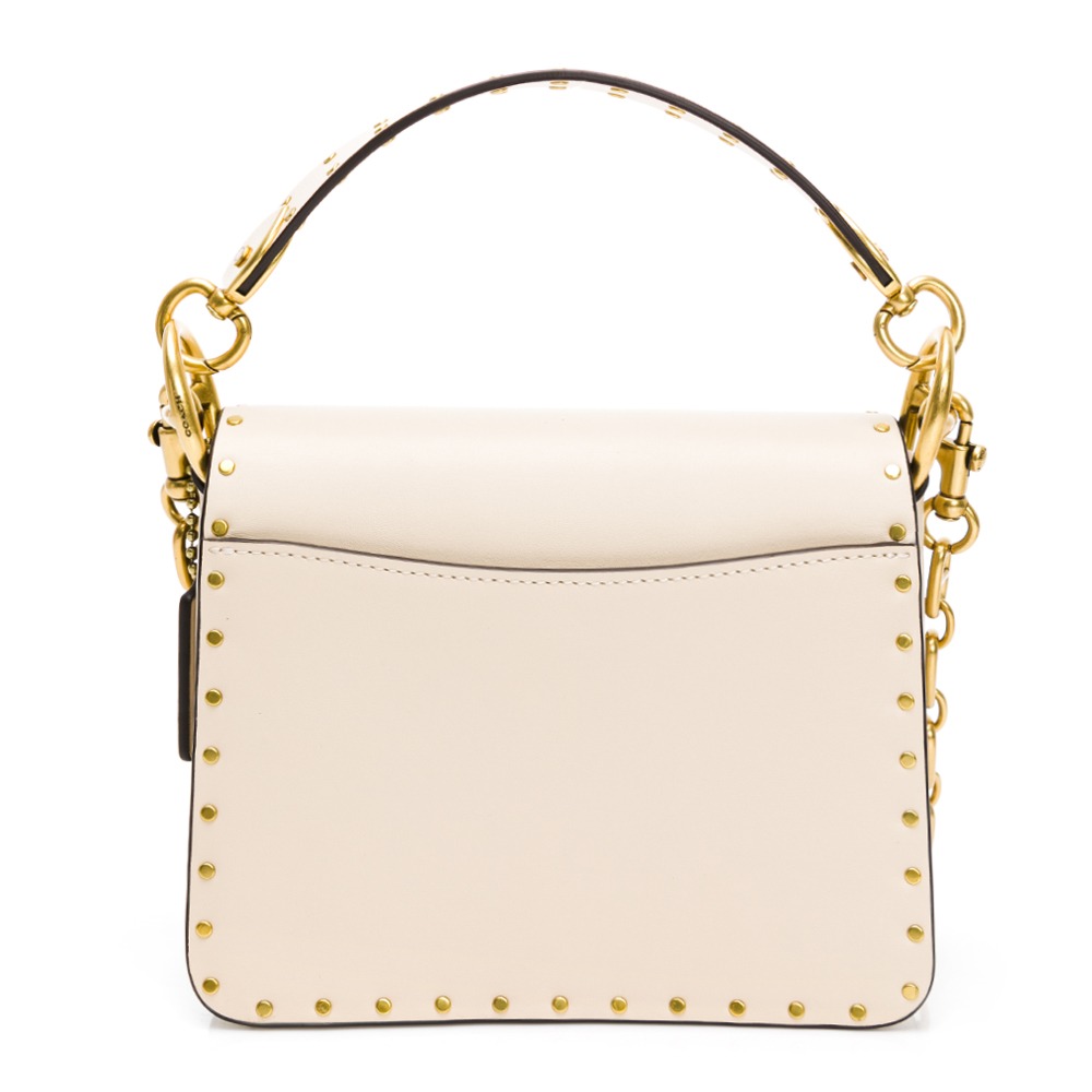 【COACH 蔻馳】COACH  BEAT 金屬環釦帶牛皮手提/斜背包(象牙白)  __DVSHOP 保證正貨 台灣現貨-細節圖3