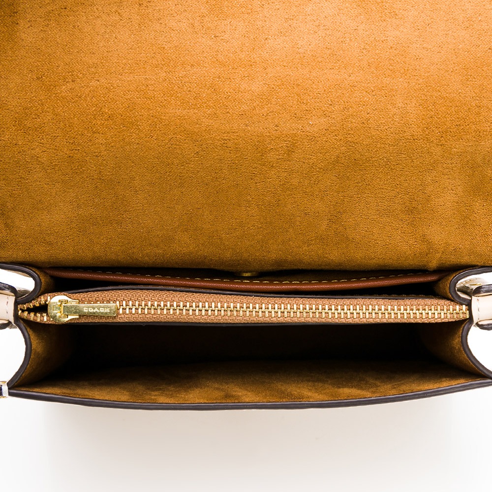 【COACH 蔻馳】COACH  BEAT 金屬環釦帶牛皮手提/斜背包(象牙白)  __DVSHOP 保證正貨 台灣現貨-細節圖4