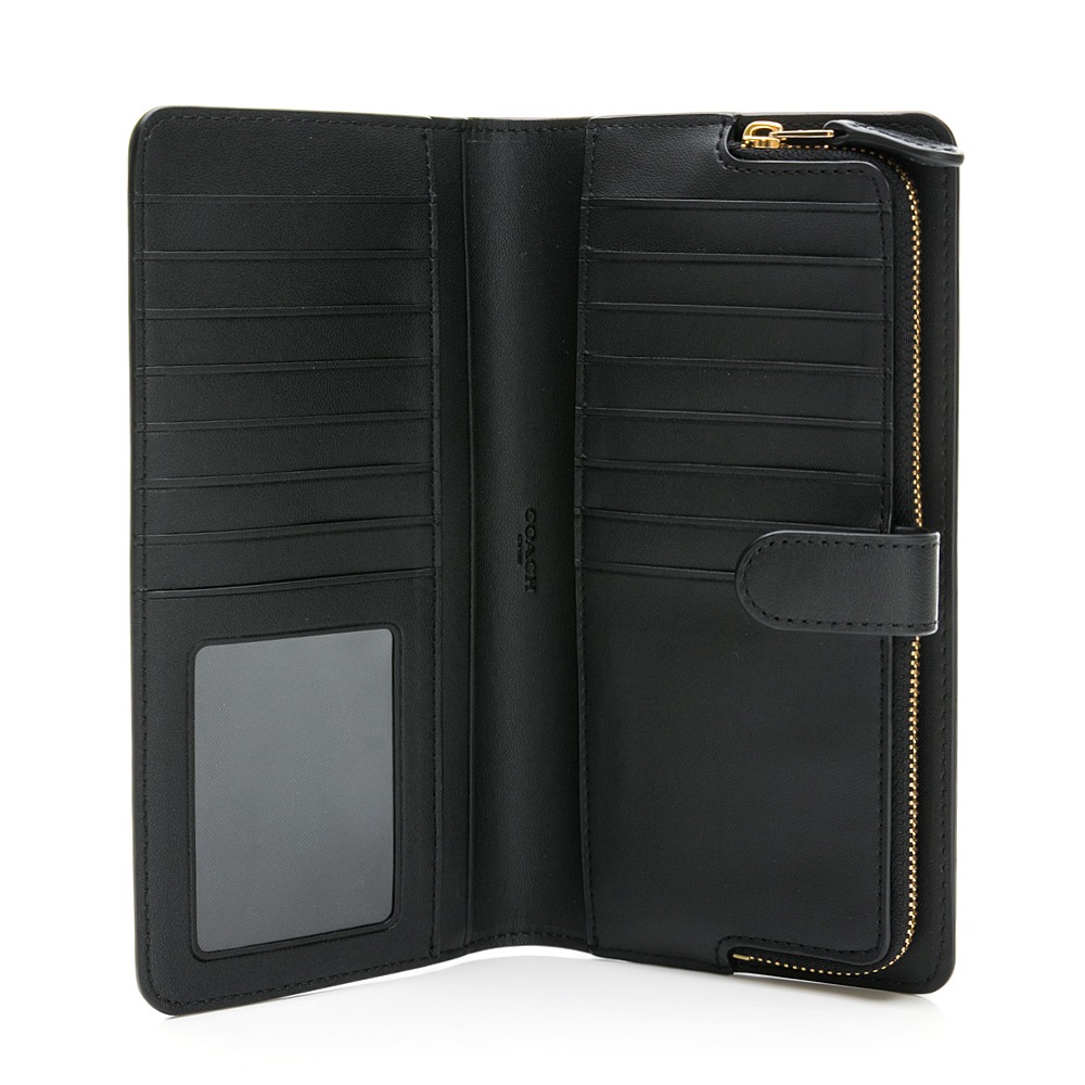 【COACH 蔻馳】COACH  Skinny Wall雙折扣式長夾 黑   __DVSHOP 保證正貨 台灣現貨不用等-細節圖4