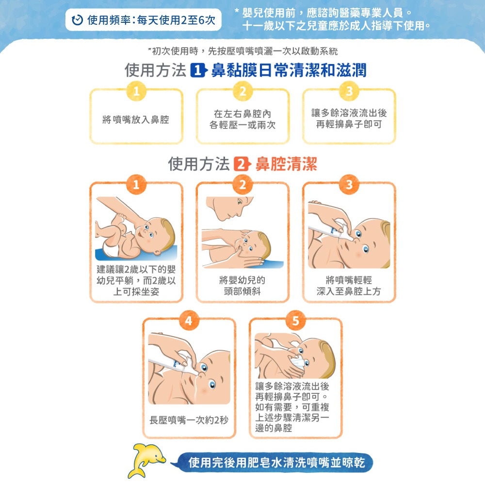 【Sterimar】舒德爾瑪海水洗鼻器 嬰幼兒日常型×2+嬰幼兒鼻塞型×2 (100ml×4瓶)-細節圖7