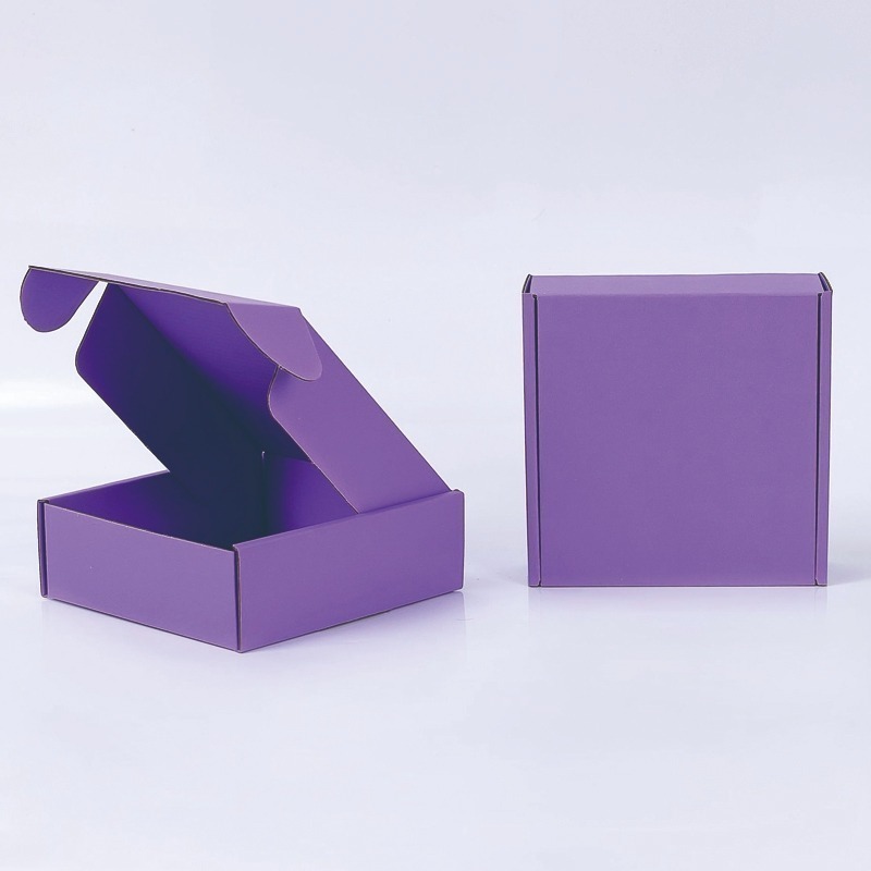紫色飛機盒【現貨】網拍紙箱 宅配 寄件 快遞出貨盒 裝飾品盒 收納工具盒 三層特硬飛機盒 彩色盒子 包裝材料紙盒 超商盒-細節圖7