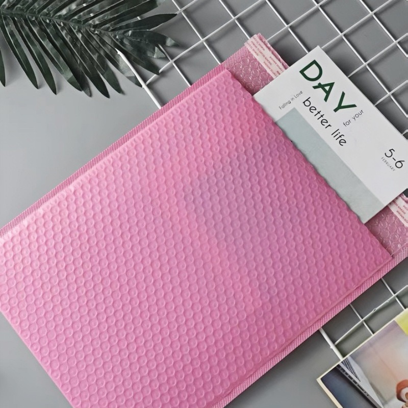 包裝材料袋 裝飾品袋 防震 防摔 防水 加厚 氣泡袋 寄貨袋 快遞袋 信封袋 粉色 破壞袋 出貨泡沫袋 寄件袋【現貨】-細節圖10