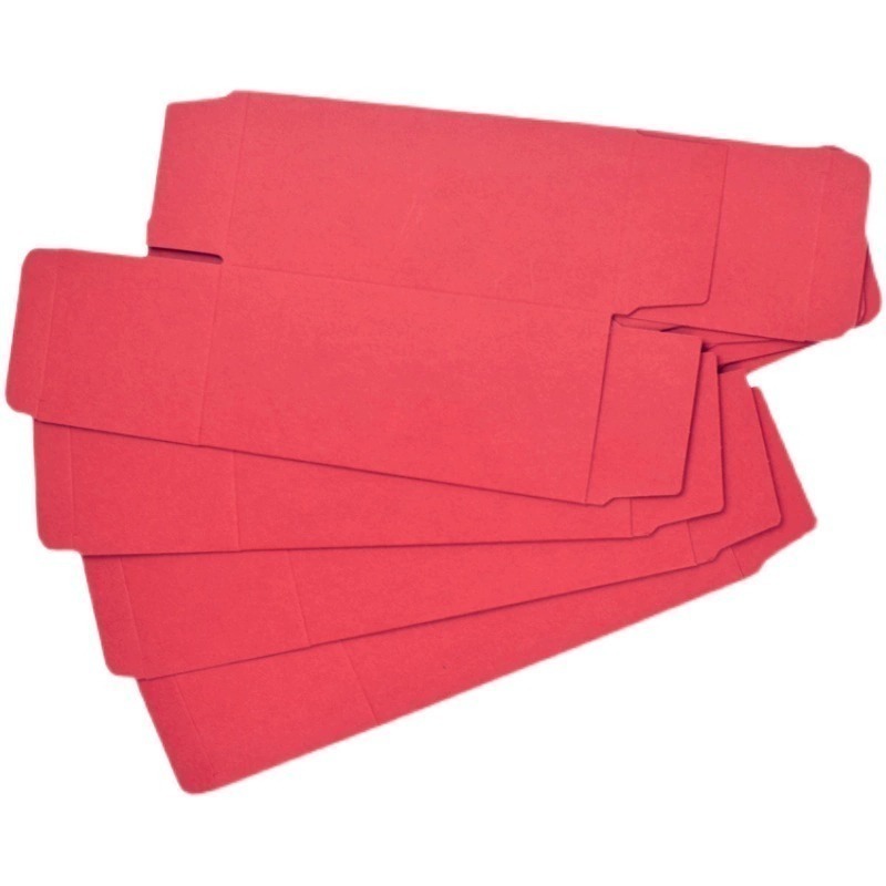 紅色卡紙盒 插口盒 包裝盒 出貨紙盒 包裝材料 素色紙盒【現貨】正方形 禮物盒 寄件盒 飾品盒 物流紙盒【10個一組】-細節圖4