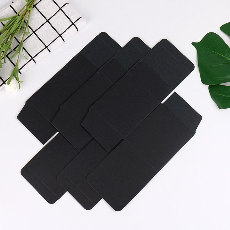 黑卡紙盒 素面包裝盒 無印紙盒 材料 配件紙盒 化妝品紙盒 禮物盒 翻蓋盒 飾品盒 寄件紙盒【現貨】-細節圖2