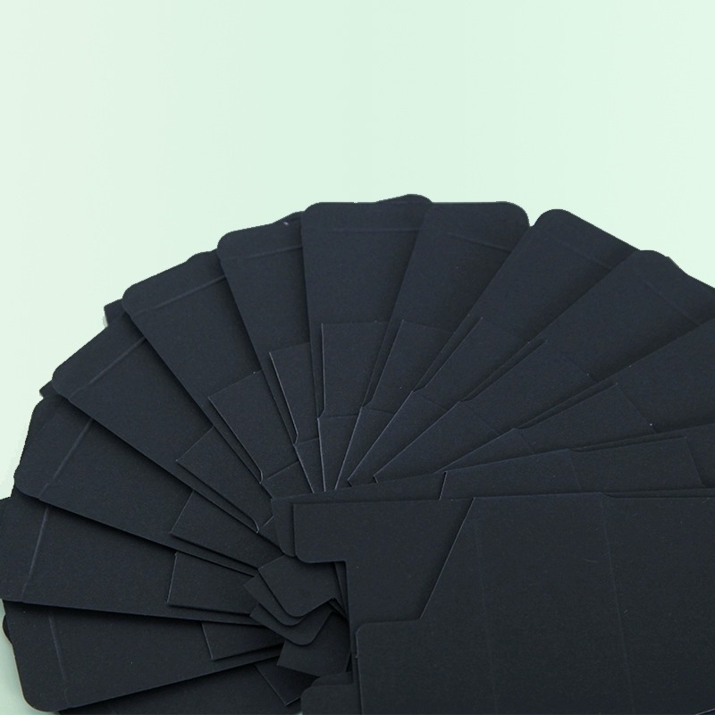 黑卡紙盒 素面包裝盒 無印紙盒 材料 配件紙盒 化妝品紙盒 禮物盒 翻蓋盒 飾品盒 寄件紙盒【現貨】-細節圖4