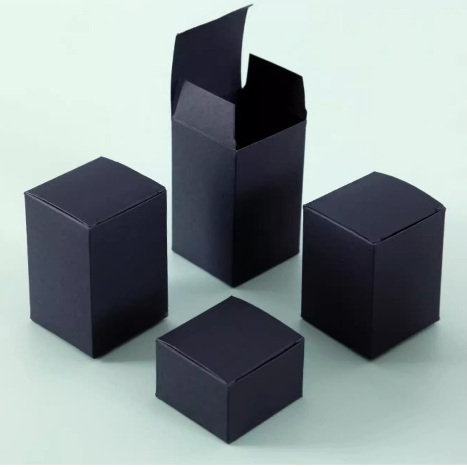 黑卡紙盒 素面包裝盒 無印紙盒 材料 配件紙盒 化妝品紙盒 禮物盒 翻蓋盒 飾品盒 寄件紙盒【現貨】-細節圖8