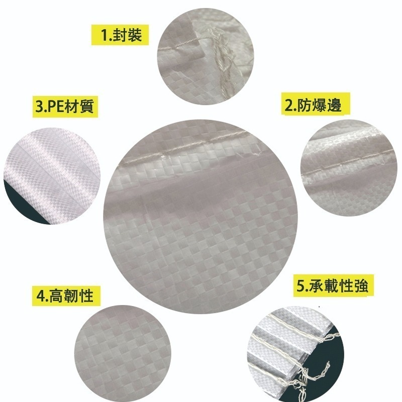 白色加厚建築袋【現貨】麻袋 米袋 石子袋 編織袋 麵粉袋 飼料袋 尼龍袋 防水 蛇皮袋 網拍袋 快遞物流打包袋 沙包袋-細節圖2