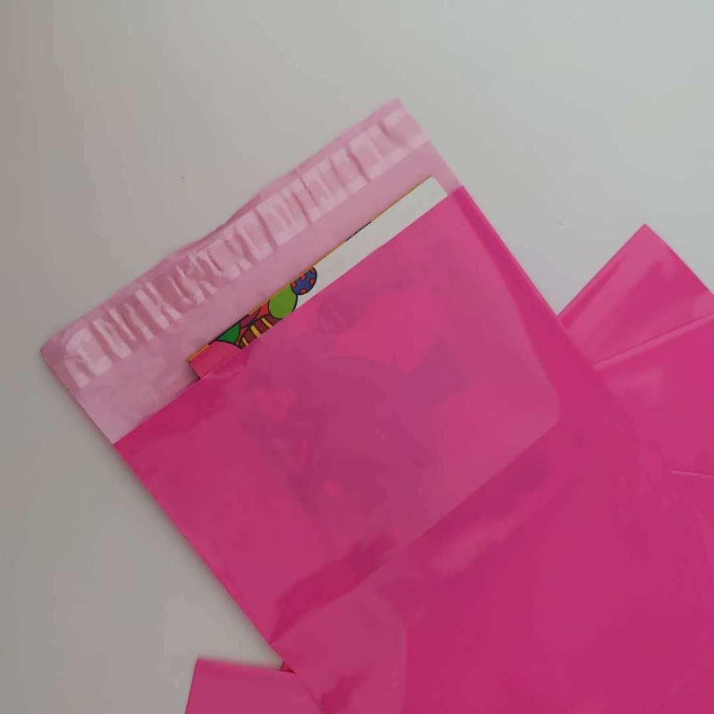 桃紅色快遞袋【現貨】便利袋 破壞袋 超商出貨 郵寄用 加厚 產品包材袋子 寄件袋 物流袋 自黏袋 物流袋-細節圖2