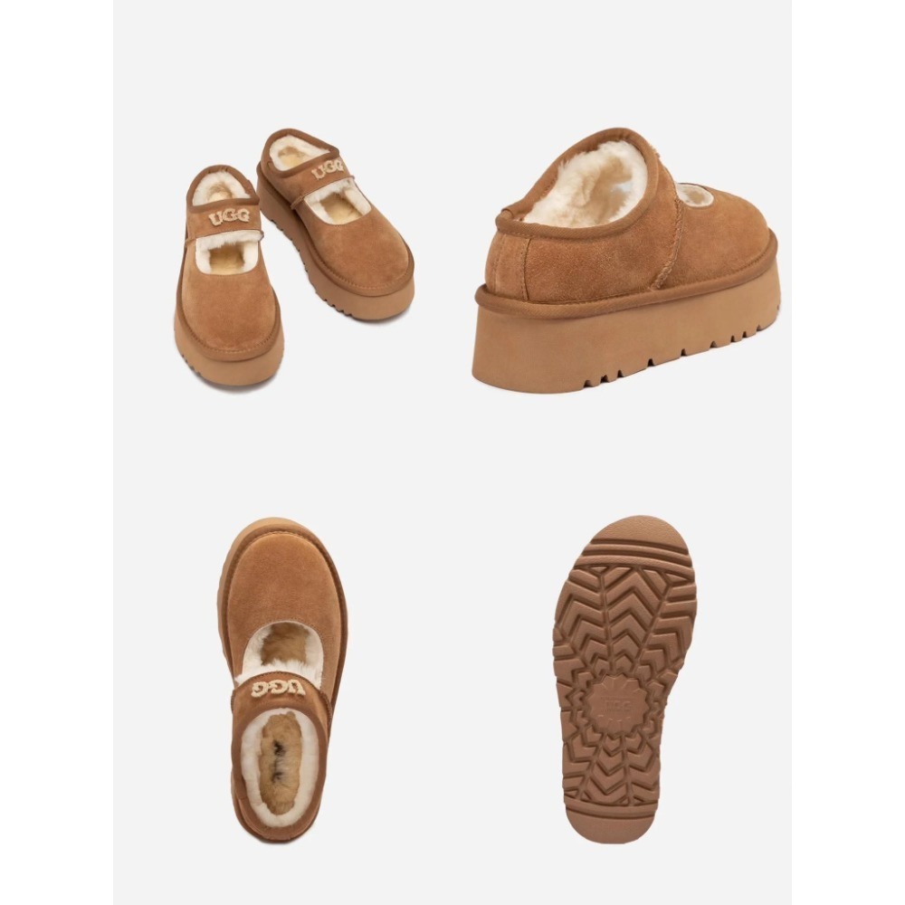 🇦🇺澳洲代購-OZWEAR UGG 厚底瑪莉珍鞋 增高鞋 厚底鞋 澳洲UGG拖鞋 UGG羊毛便鞋-規格圖11