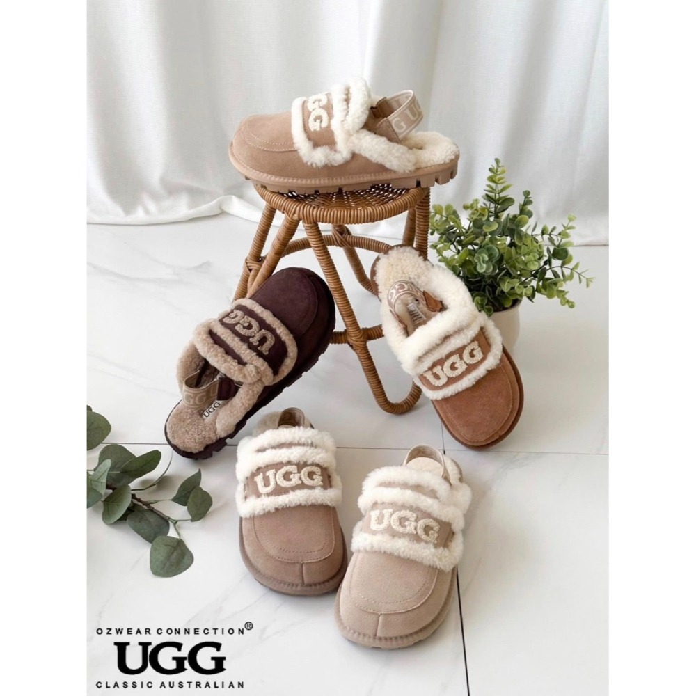 🇦🇺澳洲代購-OZWEAR UGG 平底胖丁毛毛拖 羊毛胖丁拖鞋 毛毛拖 UGG羊毛拖鞋 UGG代購-細節圖2