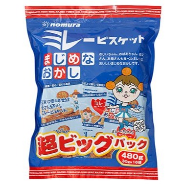 日本 野村美樂小圓餅超大家庭號 480g/包