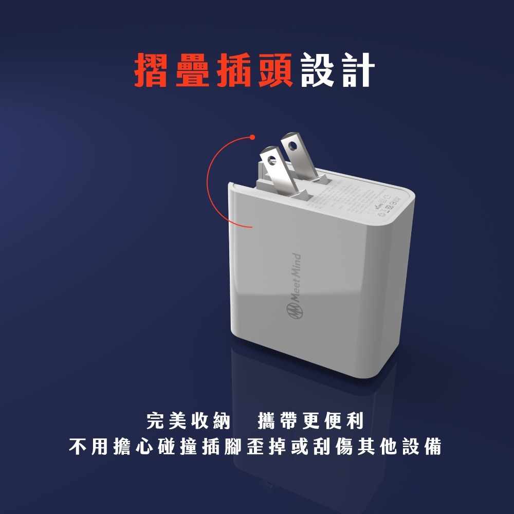 【Meet Mind】65W-GaN氮化鎵超快速充電器 (3孔2C1A)-細節圖6