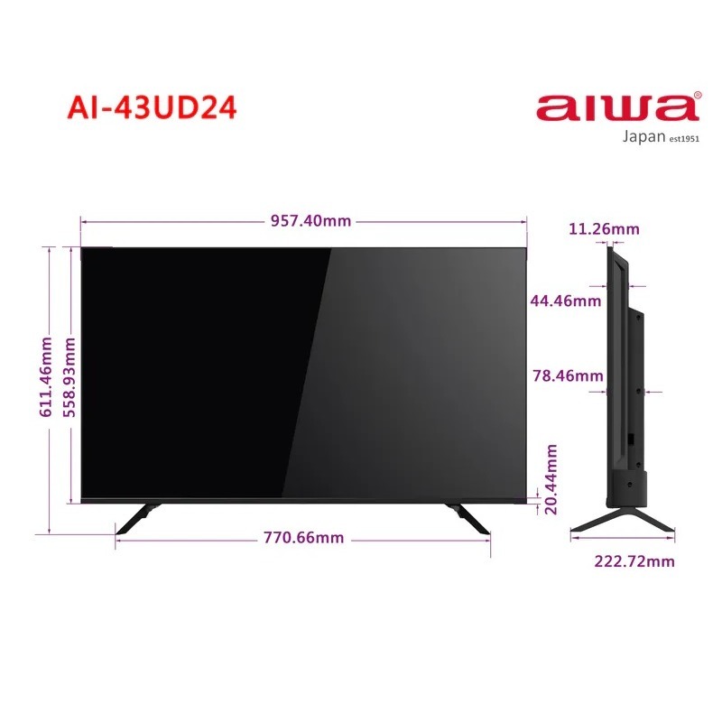 【AIWA】愛華 43吋 4K LED AI-43UD24 智慧型顯示器-細節圖2