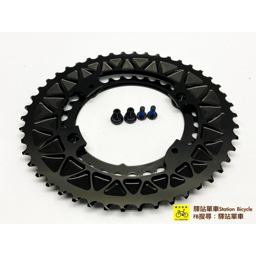 ABSOLUTE BLACK   壓縮橢圓齒片46/30 適用SHIMANO R9100與9000系列 11/10速系統-細節圖2