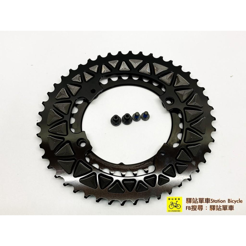 ABSOLUTE BLACK   壓縮橢圓齒片46/30 適用SHIMANO R9100與9000系列 11/10速系統-細節圖3