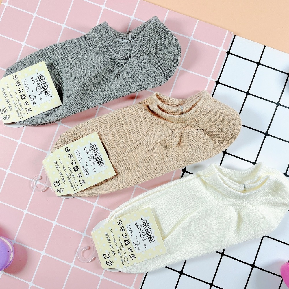 【現貨】Trois Epri 簡約素色襪 日本女襪 日系女襪 素色襪 純色襪 腳踝襪 船型襪 少女襪 女襪 短襪 襪子-細節圖3