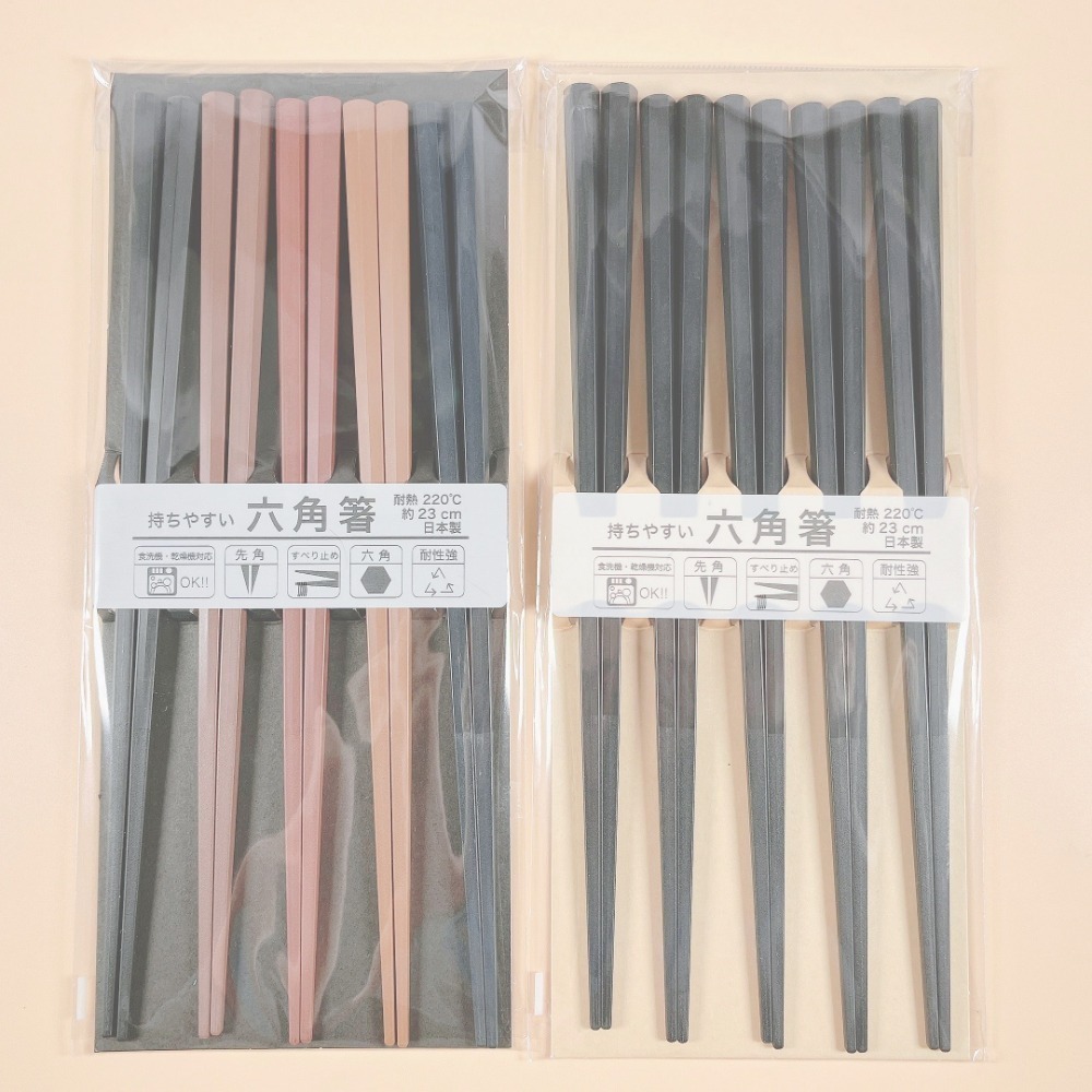 【現貨】Sunlife 耐熱多角筷子 耐熱筷 日本筷 六角筷 八角筷 止滑筷 防滾筷 環保筷 個人筷 家庭筷 5入-細節圖2